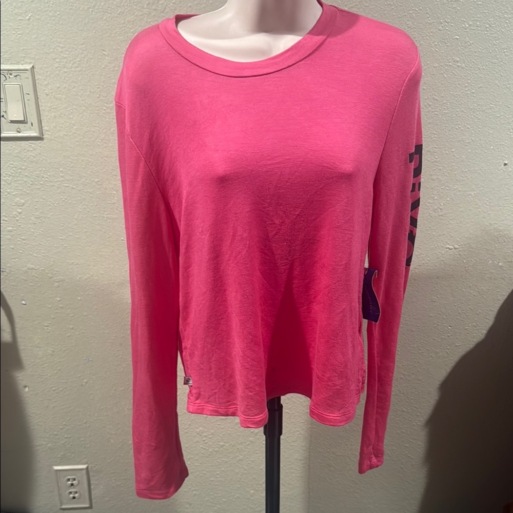 Pink Boxy Long Sleeve Sweatshirt